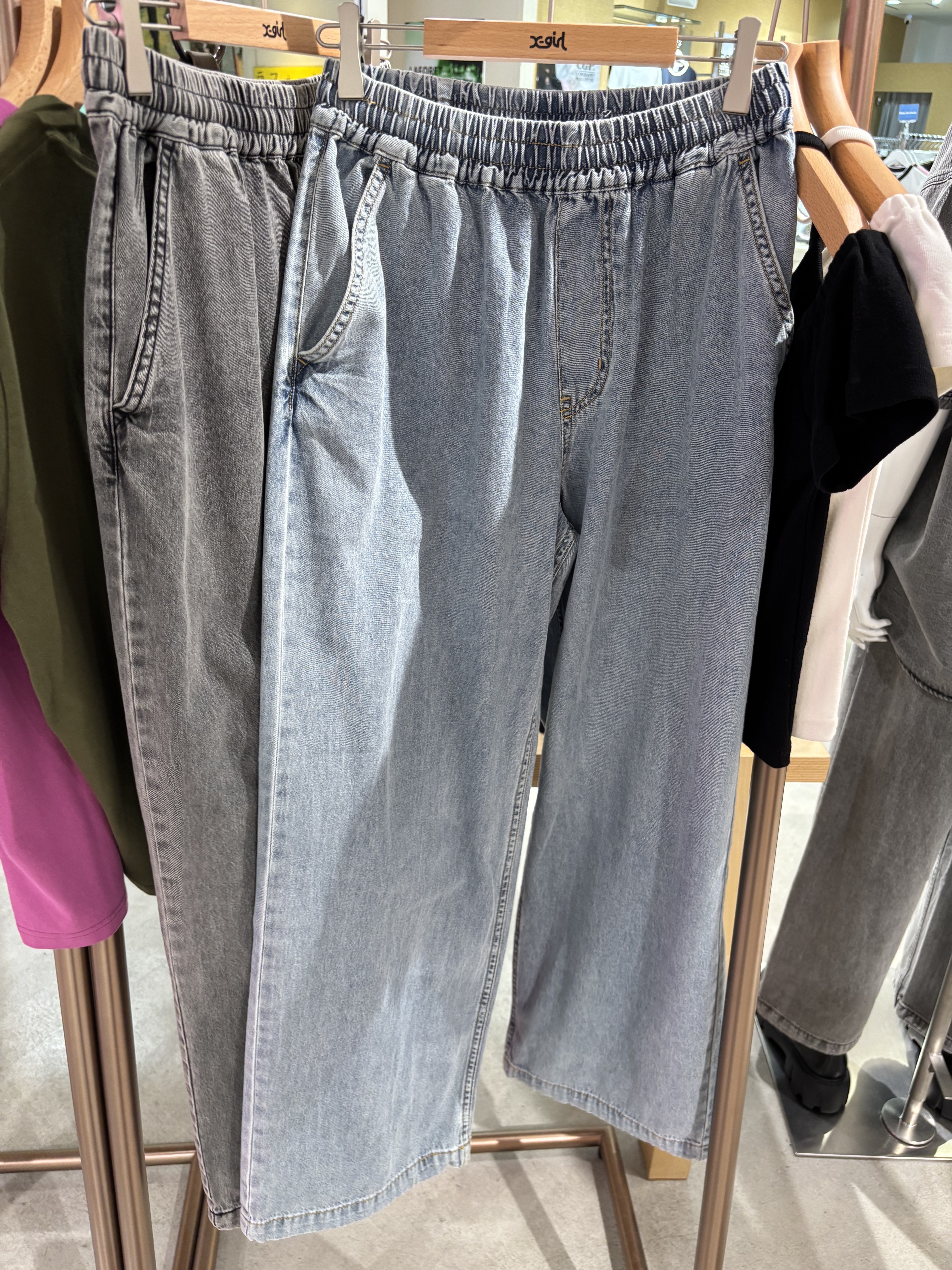 X-girl FACE LABEL EASY PANTS