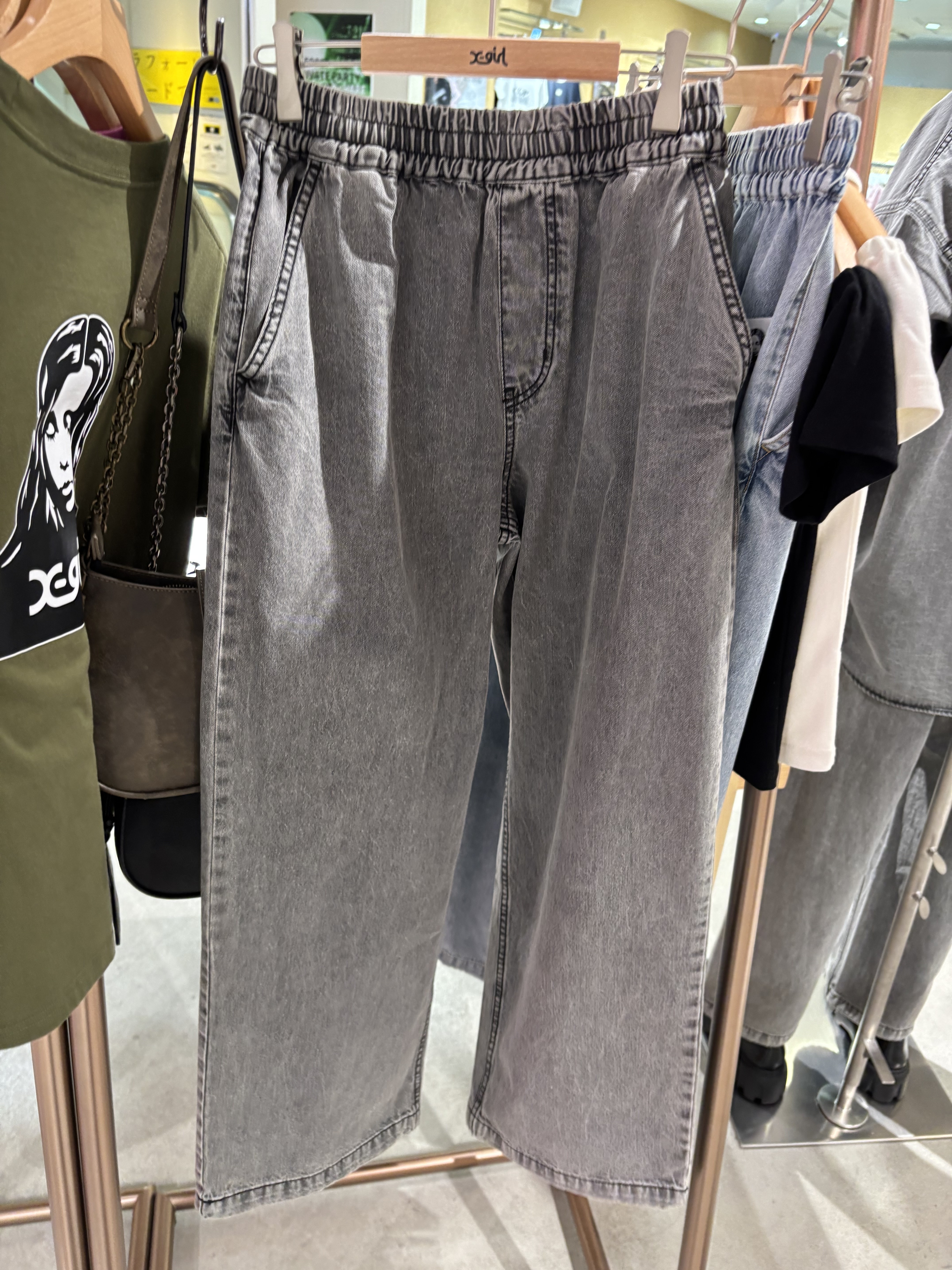 X-girl FACE LABEL EASY PANTS