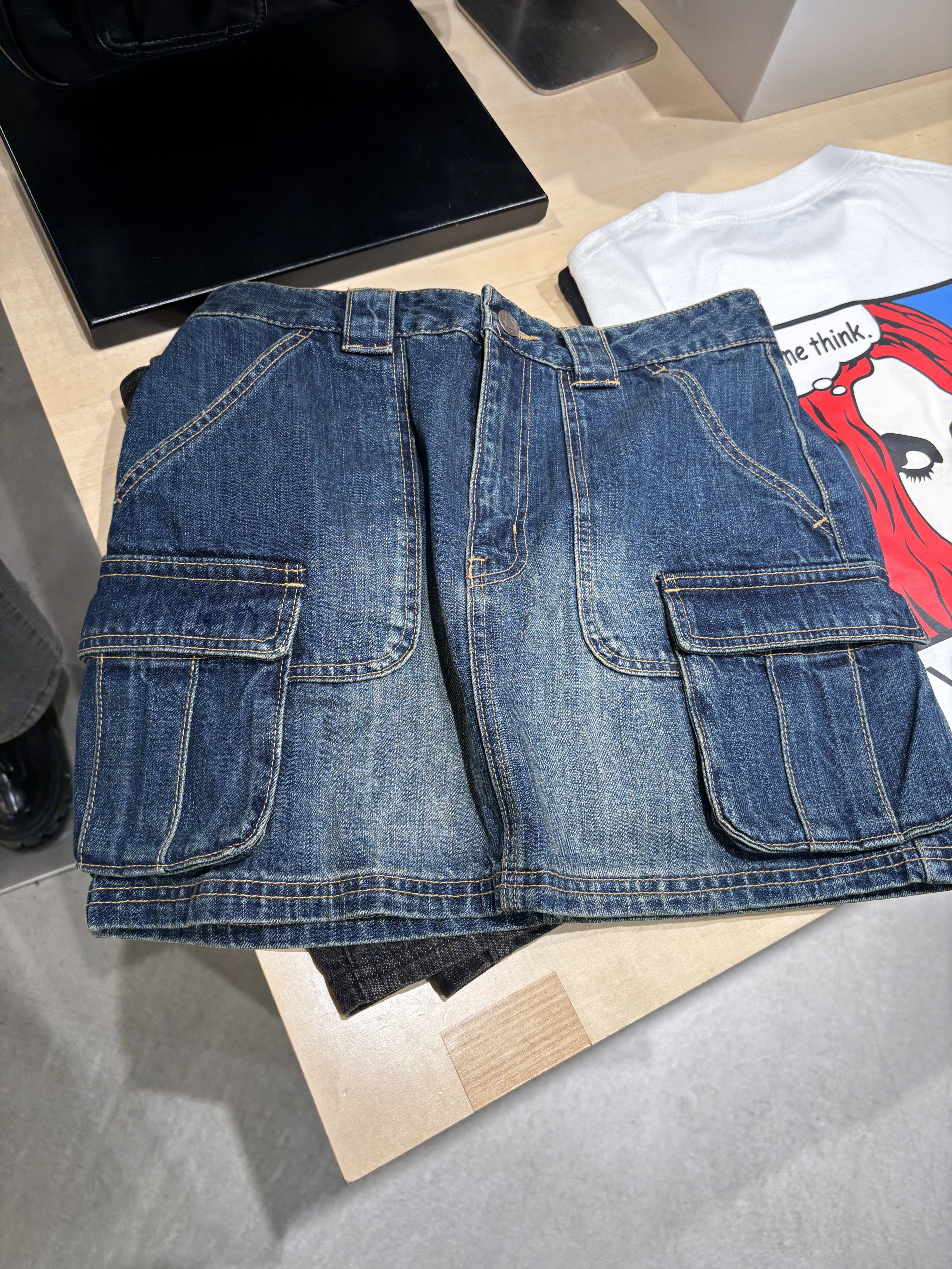 X-girl CARGO POCKET DENIM MINI SKIRT