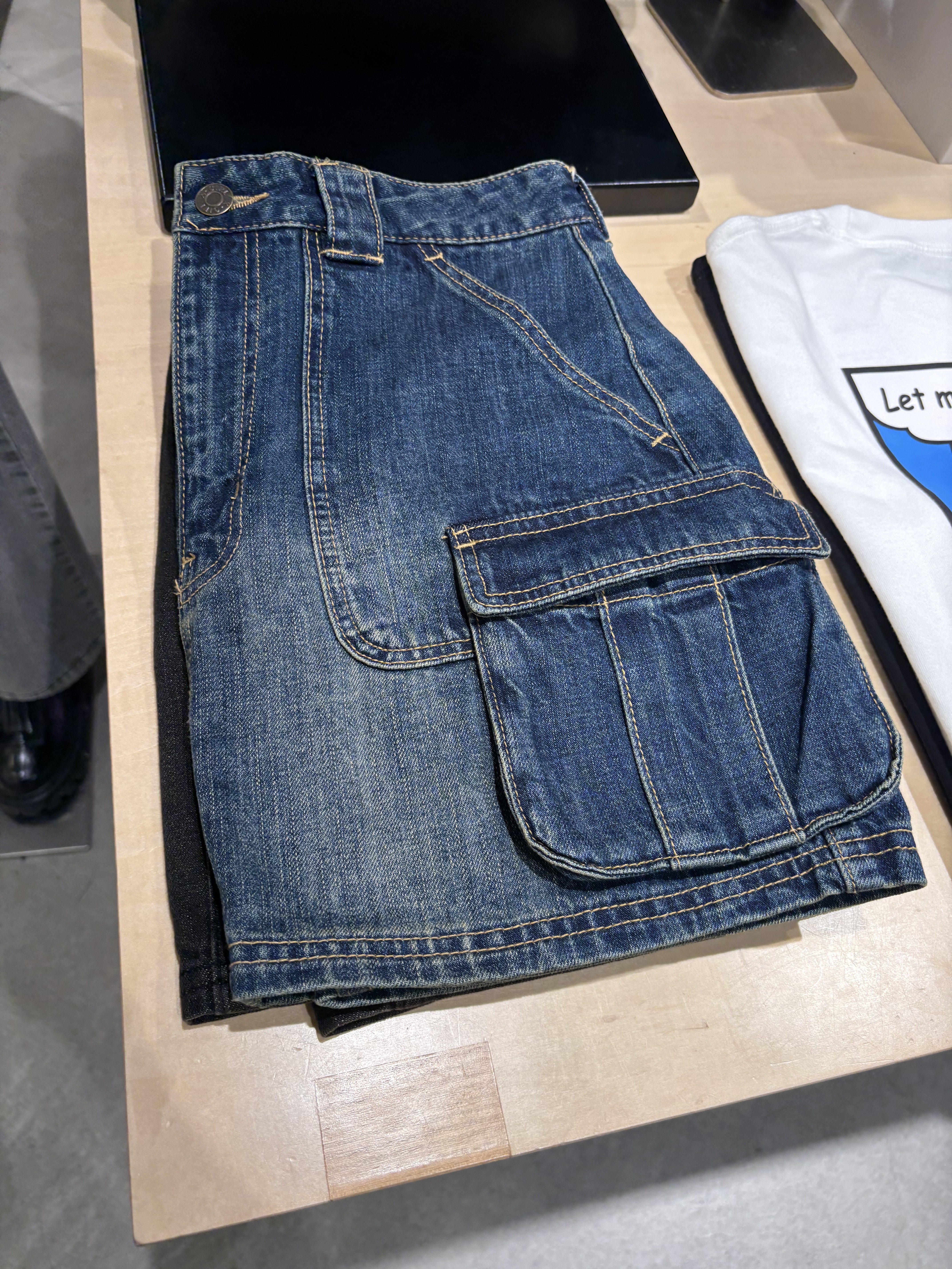 X-girl CARGO POCKET DENIM MINI SKIRT