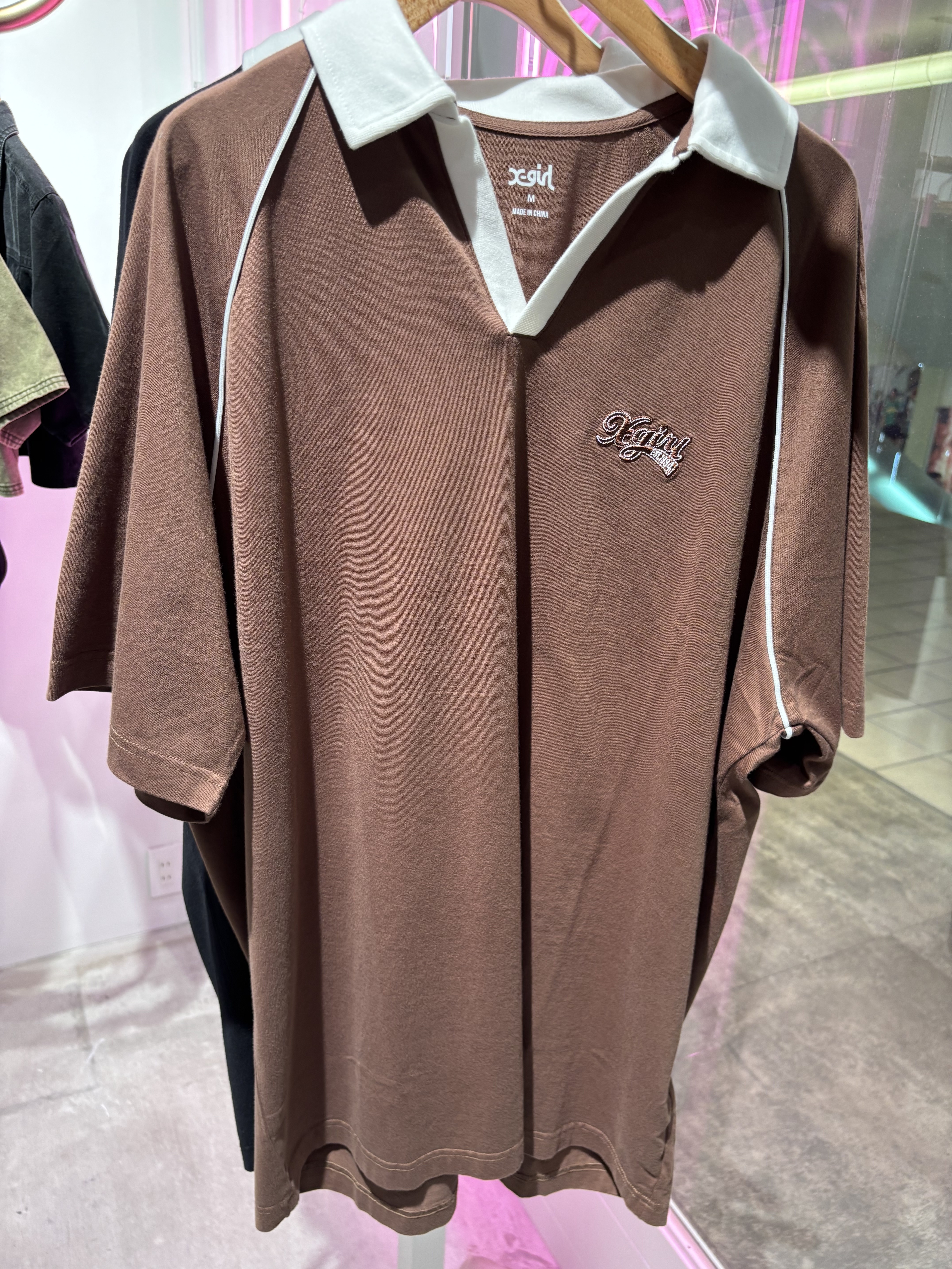 X-girl OLD CURSIVE LOGO TEE DRESS