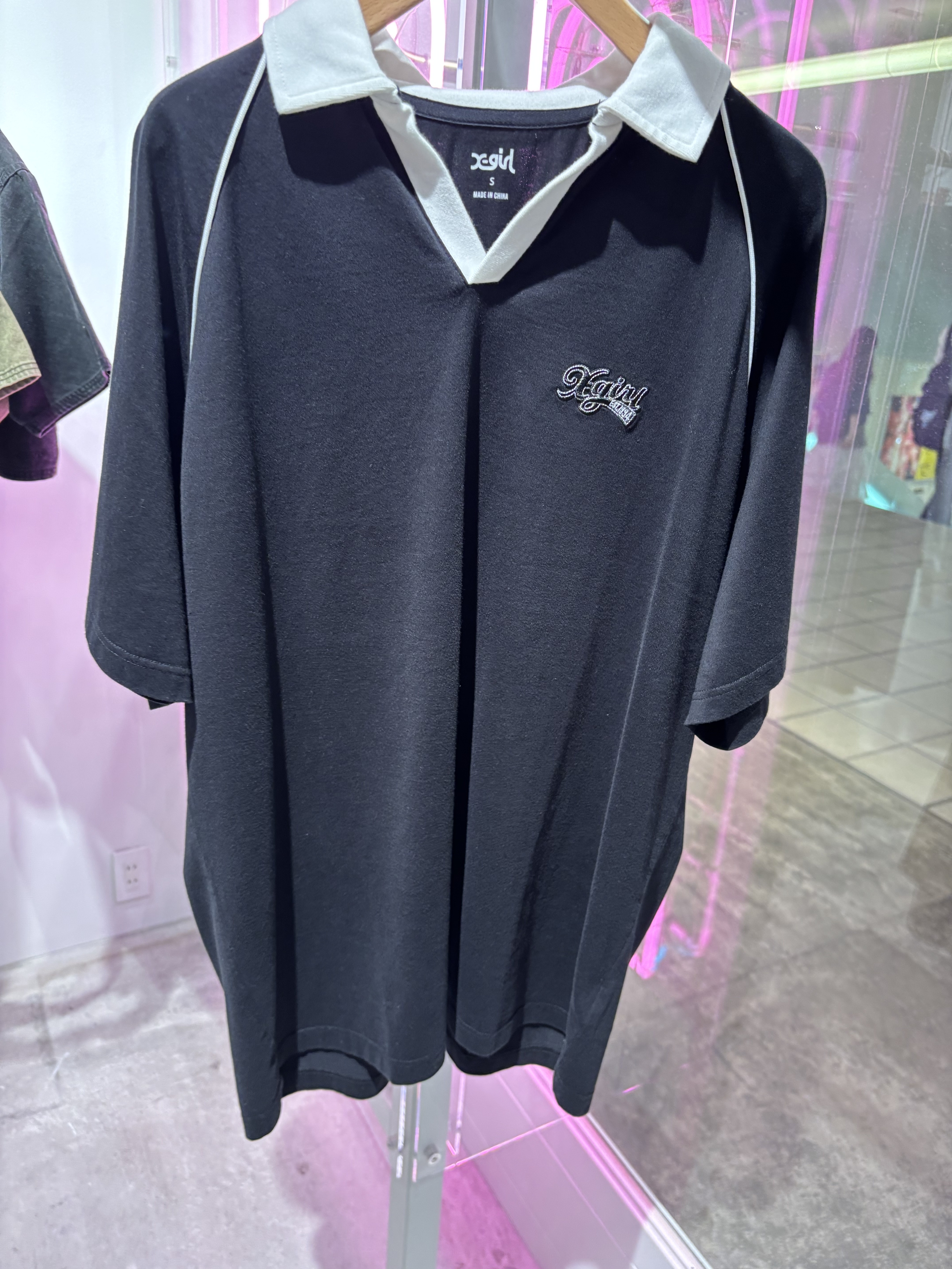 X-girl OLD CURSIVE LOGO TEE DRESS