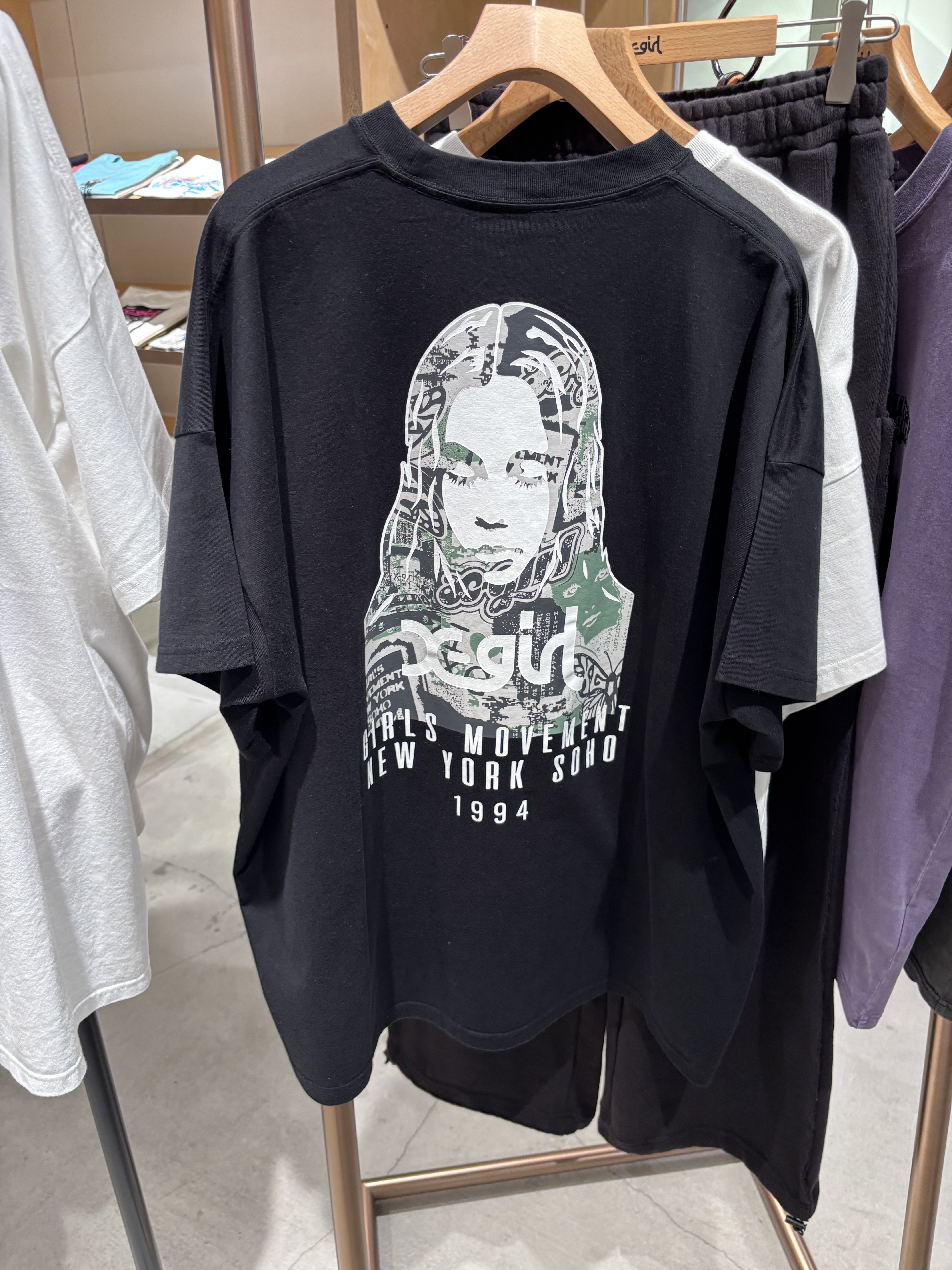 X-girl COLLAGE CAMO FACE S/S BIG TEE DRESS