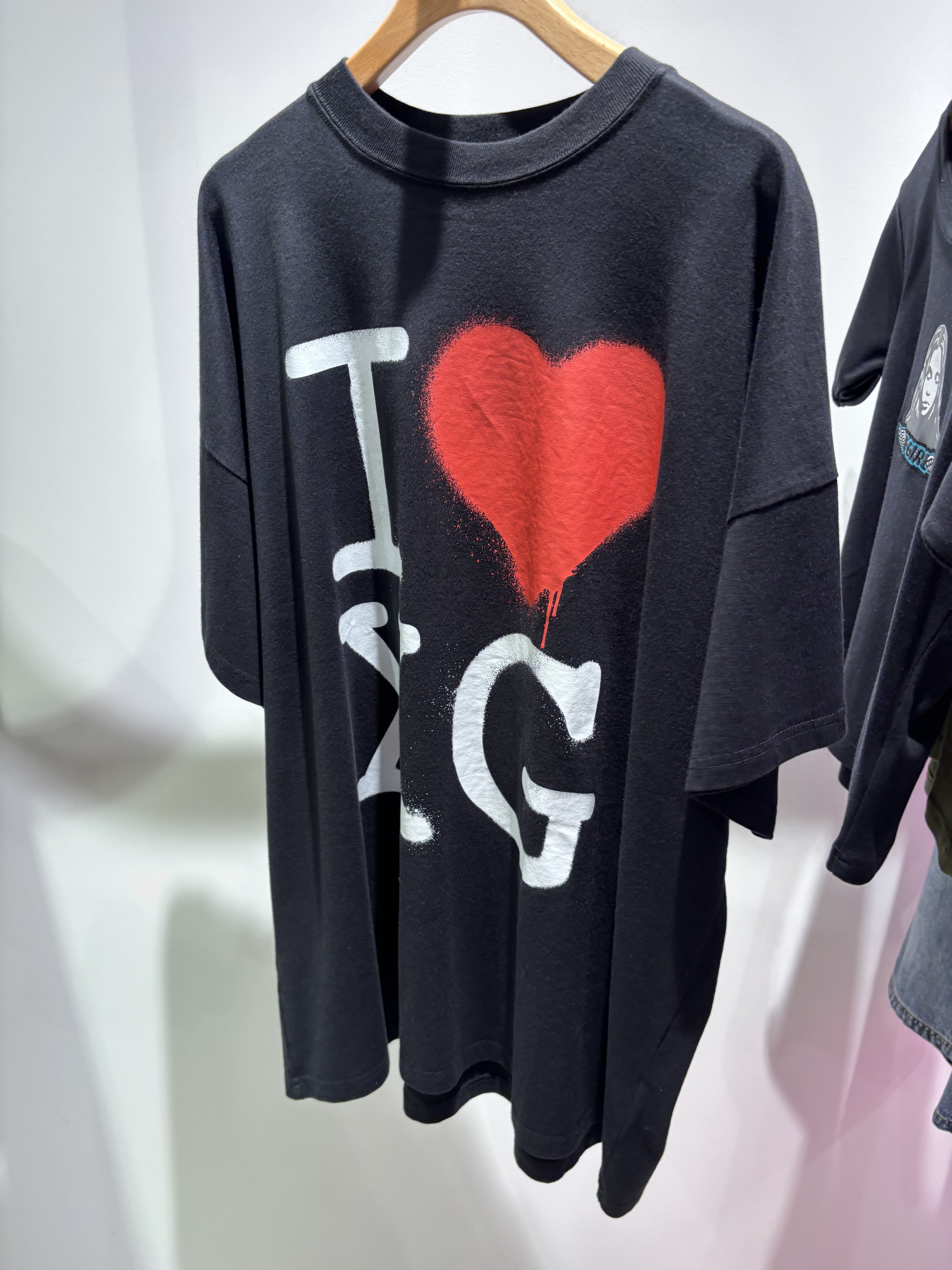 X-girl STENCIL I LOVE XG LOGO S/S BIG TEE DRESS