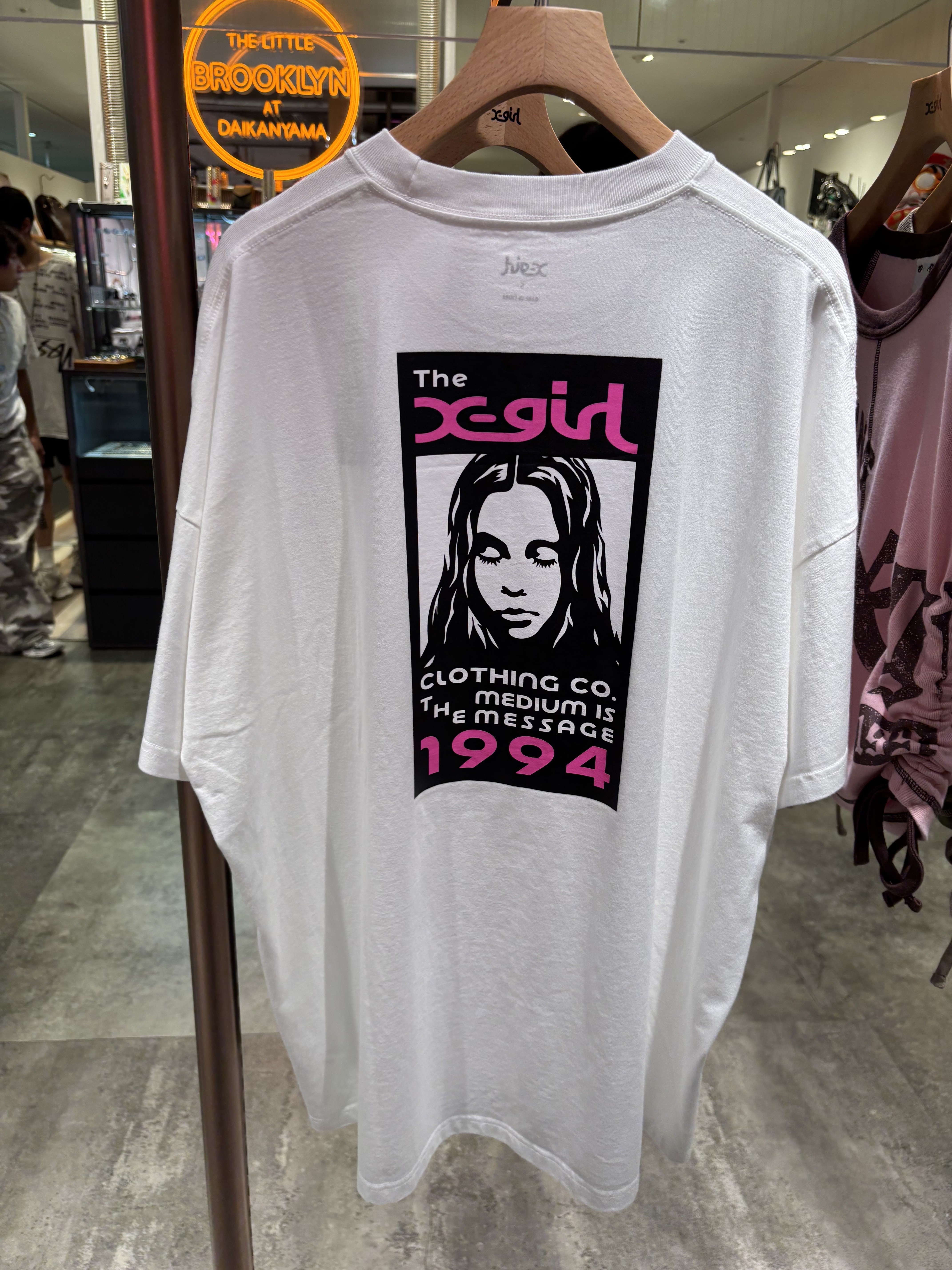 X-girl BOX LOGO AND FACE S/S BIG TEE DRESS