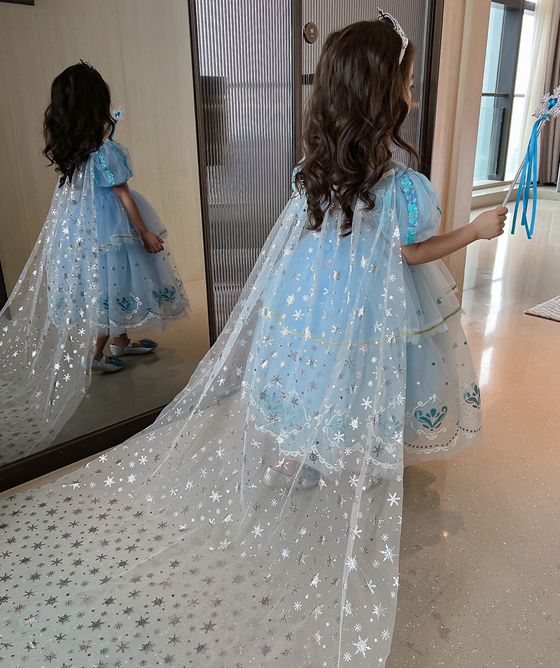 現貨 100cm 萬聖節 艾莎公主亮片款蓬裙禮服 100-140cm #1748