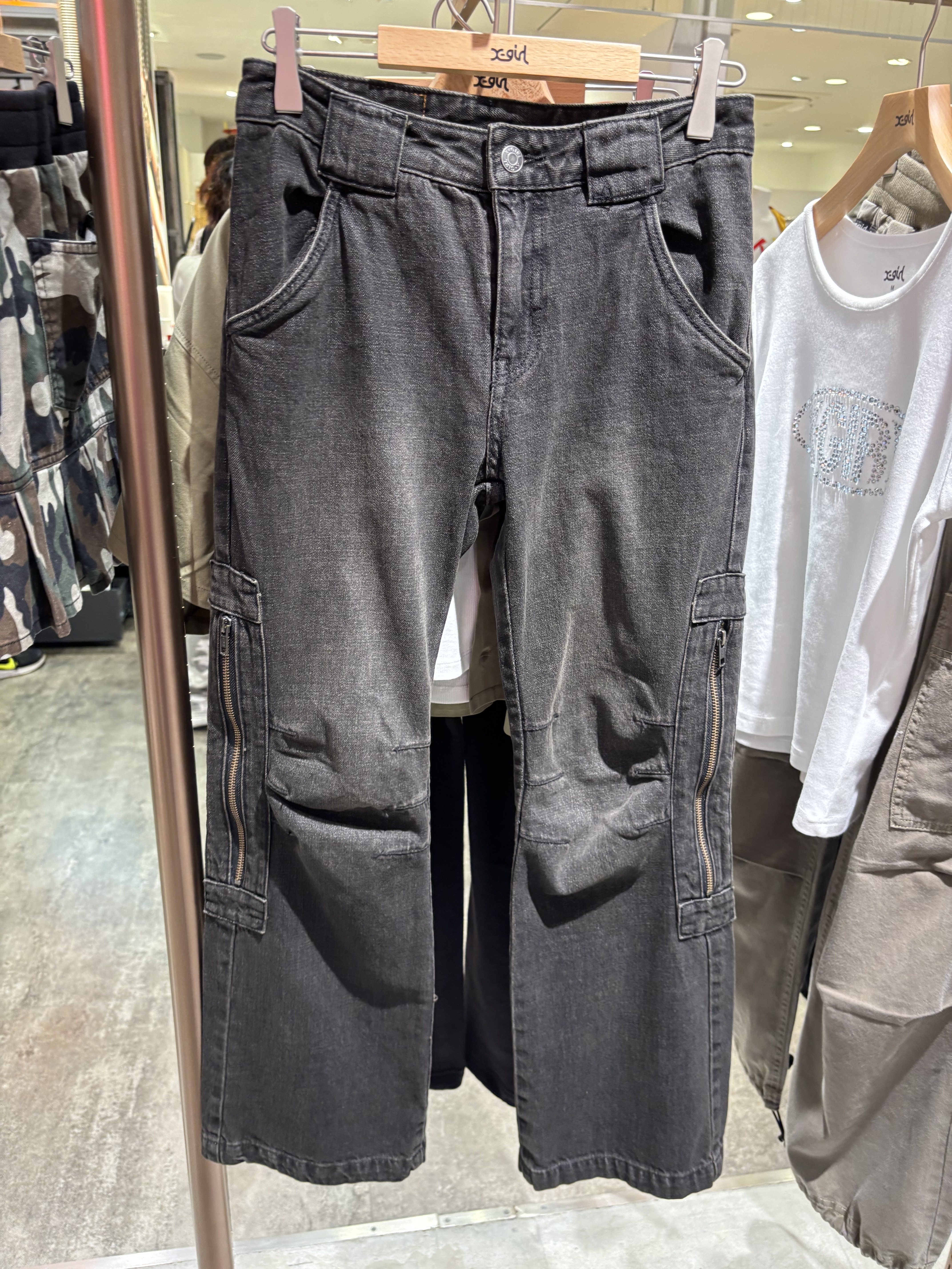 X-girl SIDE VENTILATION FLARE DENIM PANTS