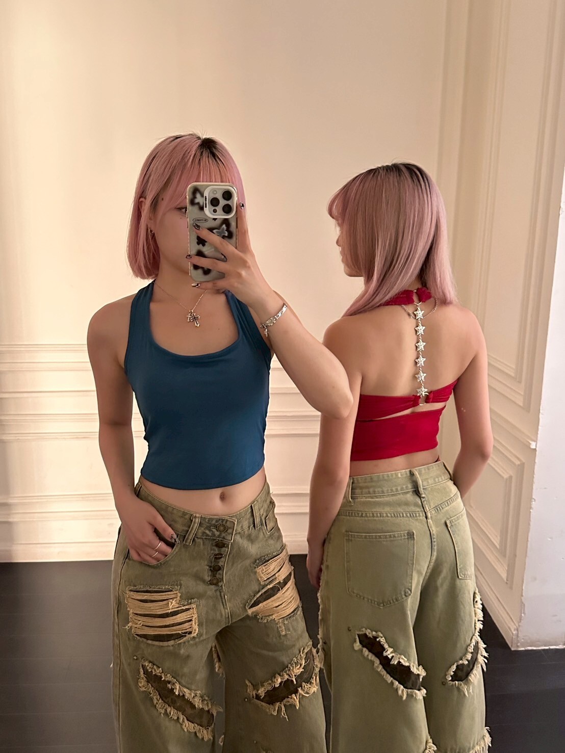 星星鏈條背心 （帶胸墊） 4colors