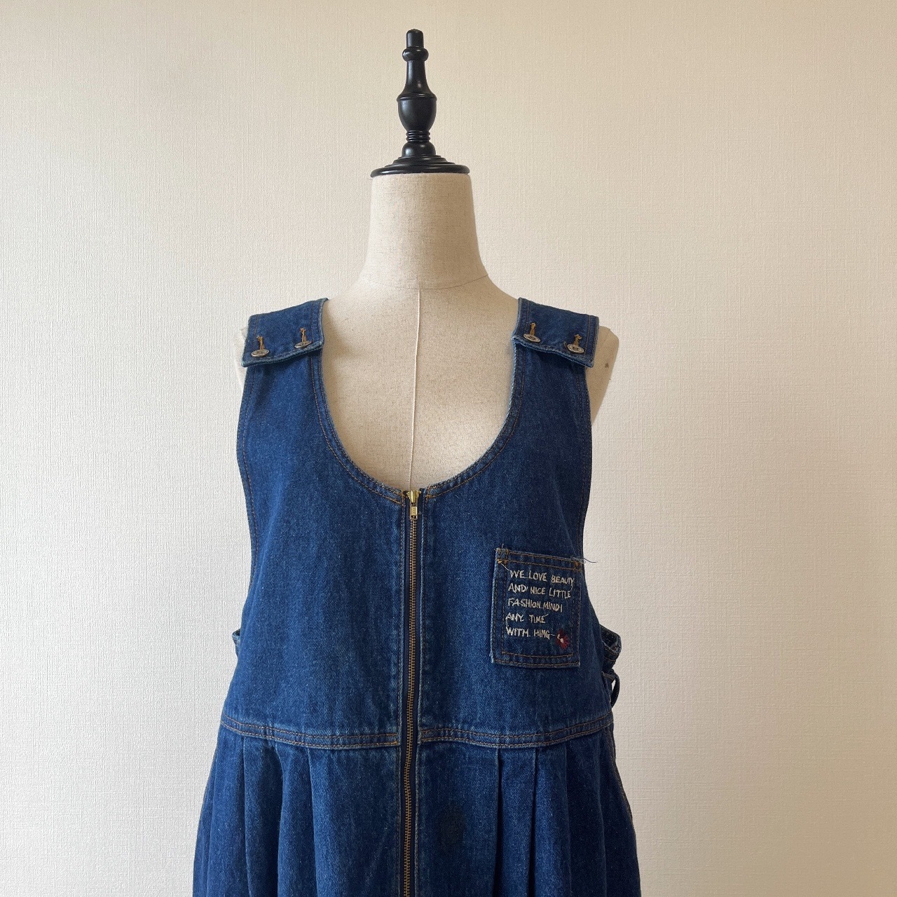 香港製古著牛仔背心裙