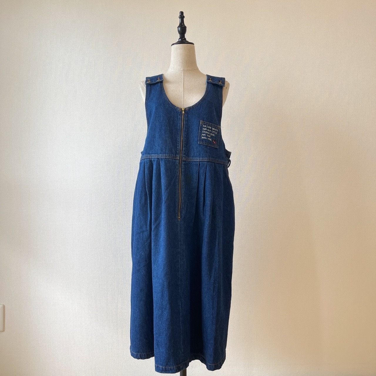 香港製古著牛仔背心裙