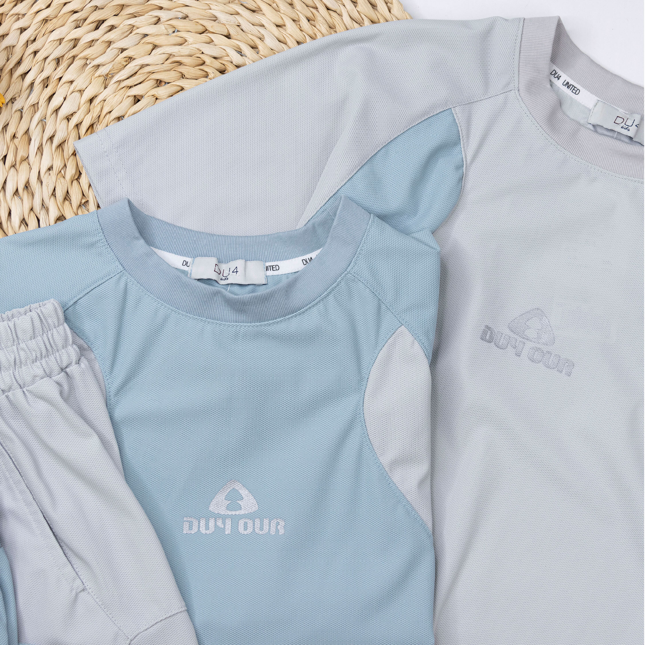 【H50871】雙色拼接設計運動套裝＊二色