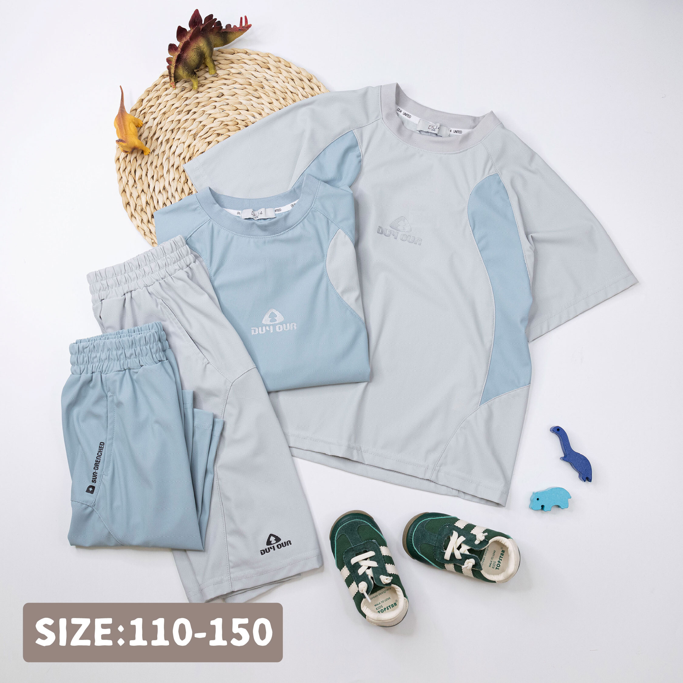 【H50871】雙色拼接設計運動套裝＊二色