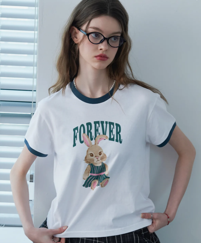 CPGN STUDIO /Forever CROP Ringery T-shirt /White / JUL25