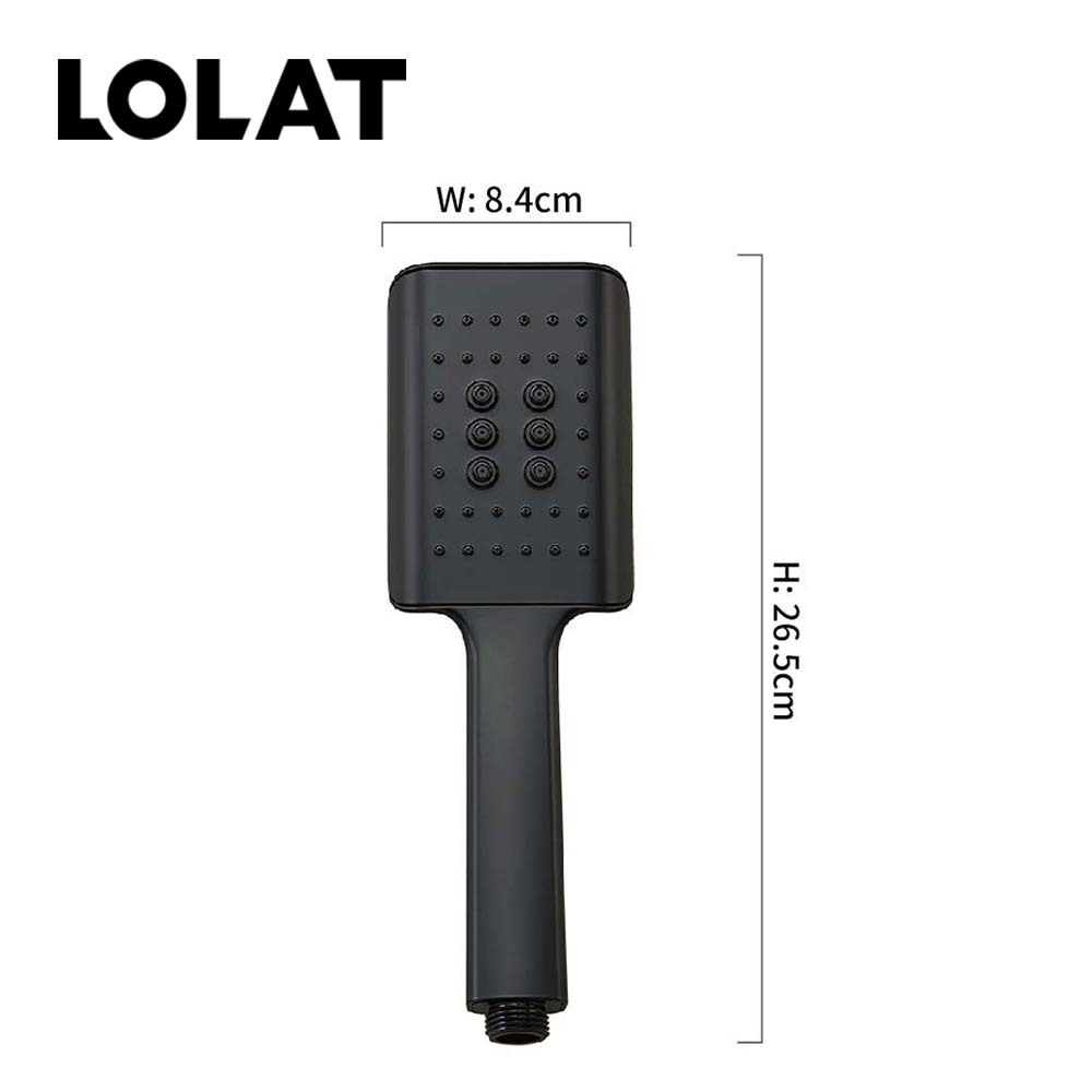 LOLAT單段自潔蓮蓬頭-黑色HS170KP