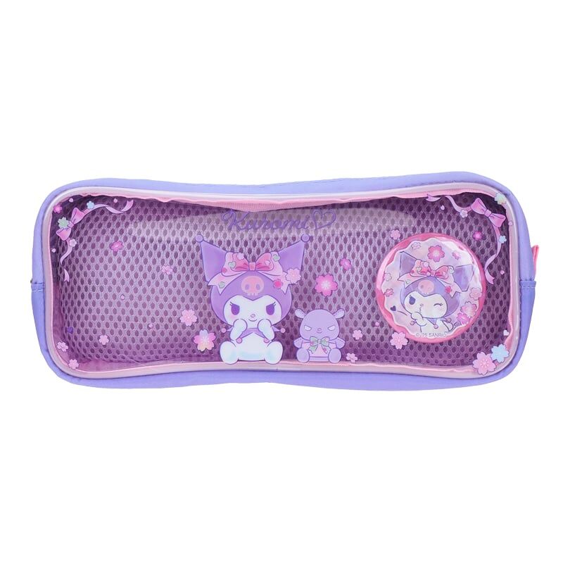 Kuromi 雙拉鏈筆袋連徽章 9-8505-1