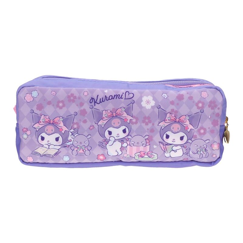 Kuromi 雙拉鏈筆袋連徽章 9-8505-1