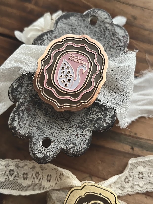 微瘋畫室．御菊女子/白鳥姬 復古金屬手帳夾