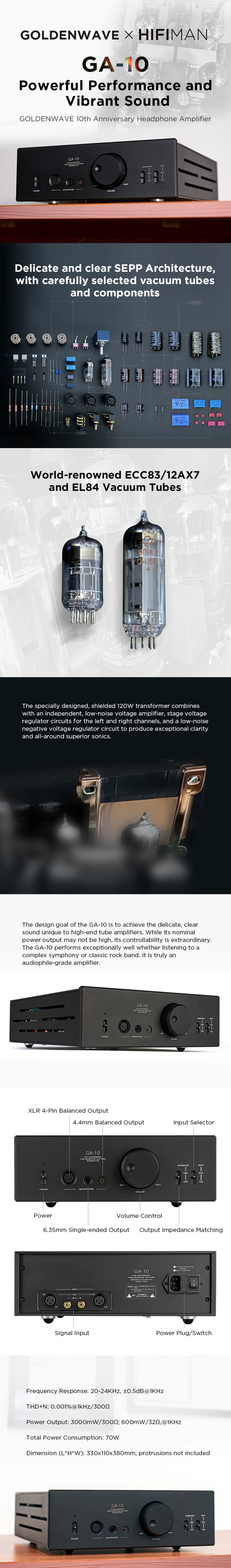 HIFIMAN GOLDENWAVE GA-10 Amplifiers