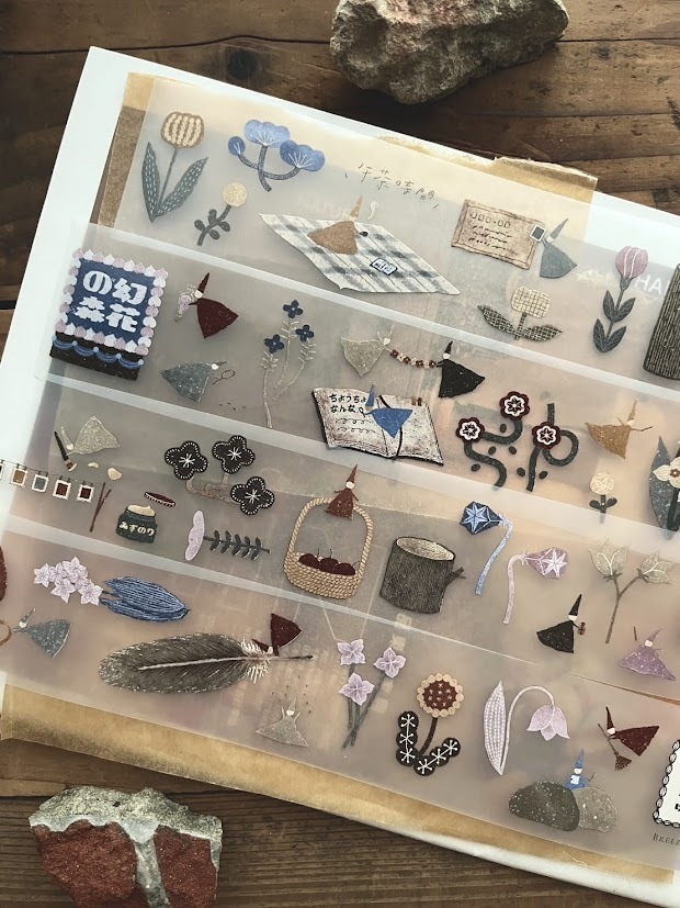 微瘋畫室．幻花之森 5cm霧面PET膠帶 <整捲/分裝>