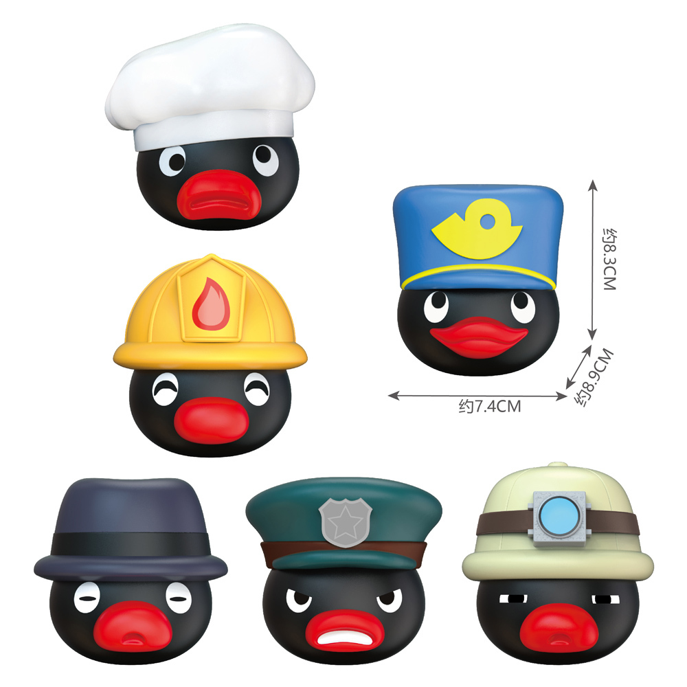 Pingu企鵝家族-慢回彈大頭公仔-職業裝扮系列