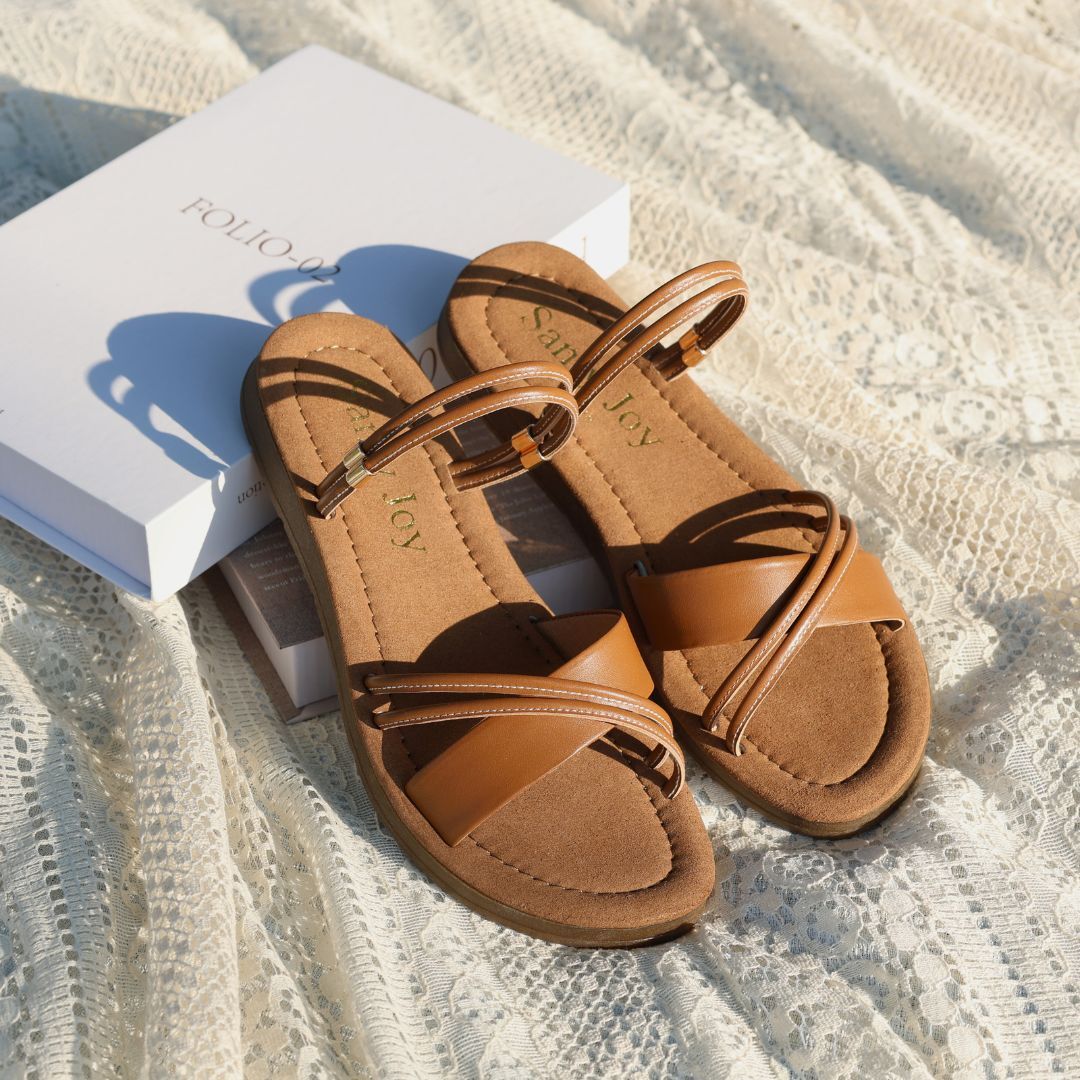 森野休閒涼鞋 摩卡棕(真皮女鞋/好穿脫/台灣製MIT)