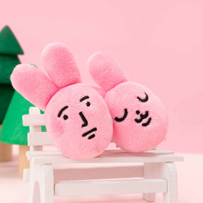 粉紅兔子髮圈組合