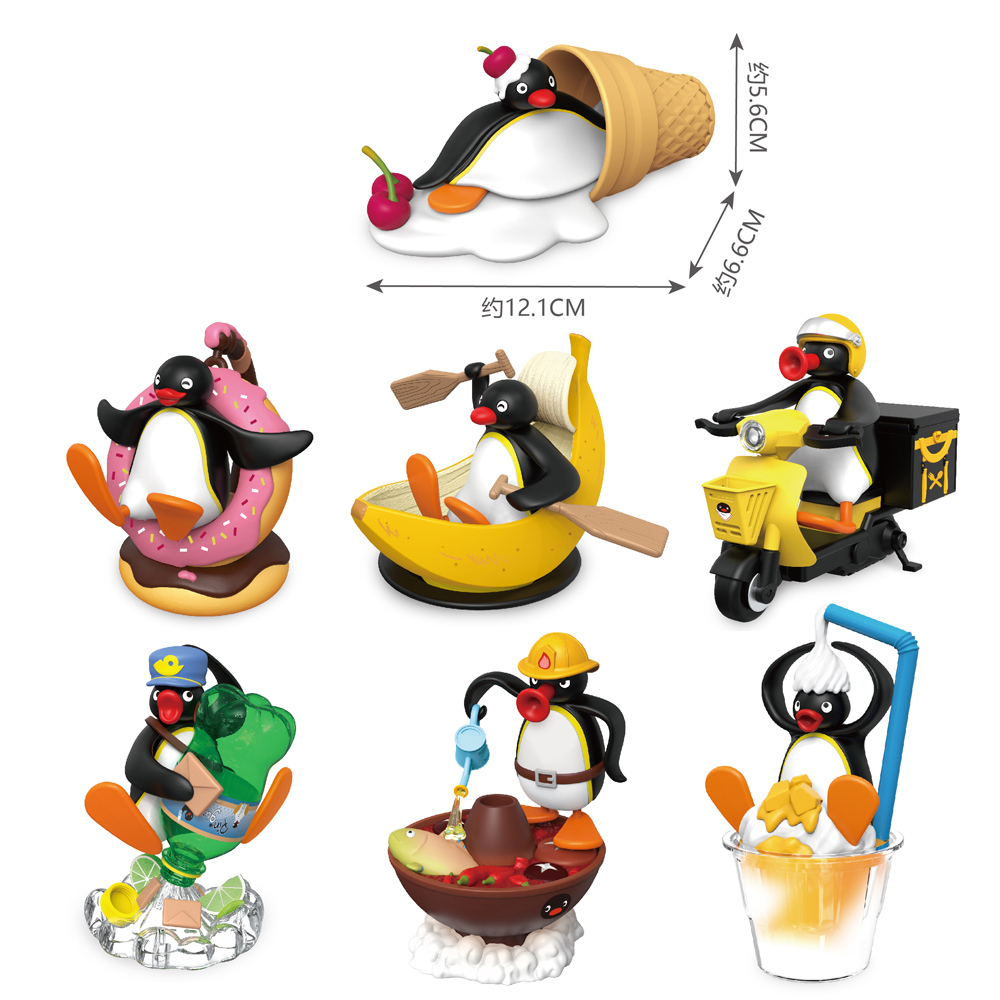 Pingu企鵝家族-驚喜美食場景系列公仔2