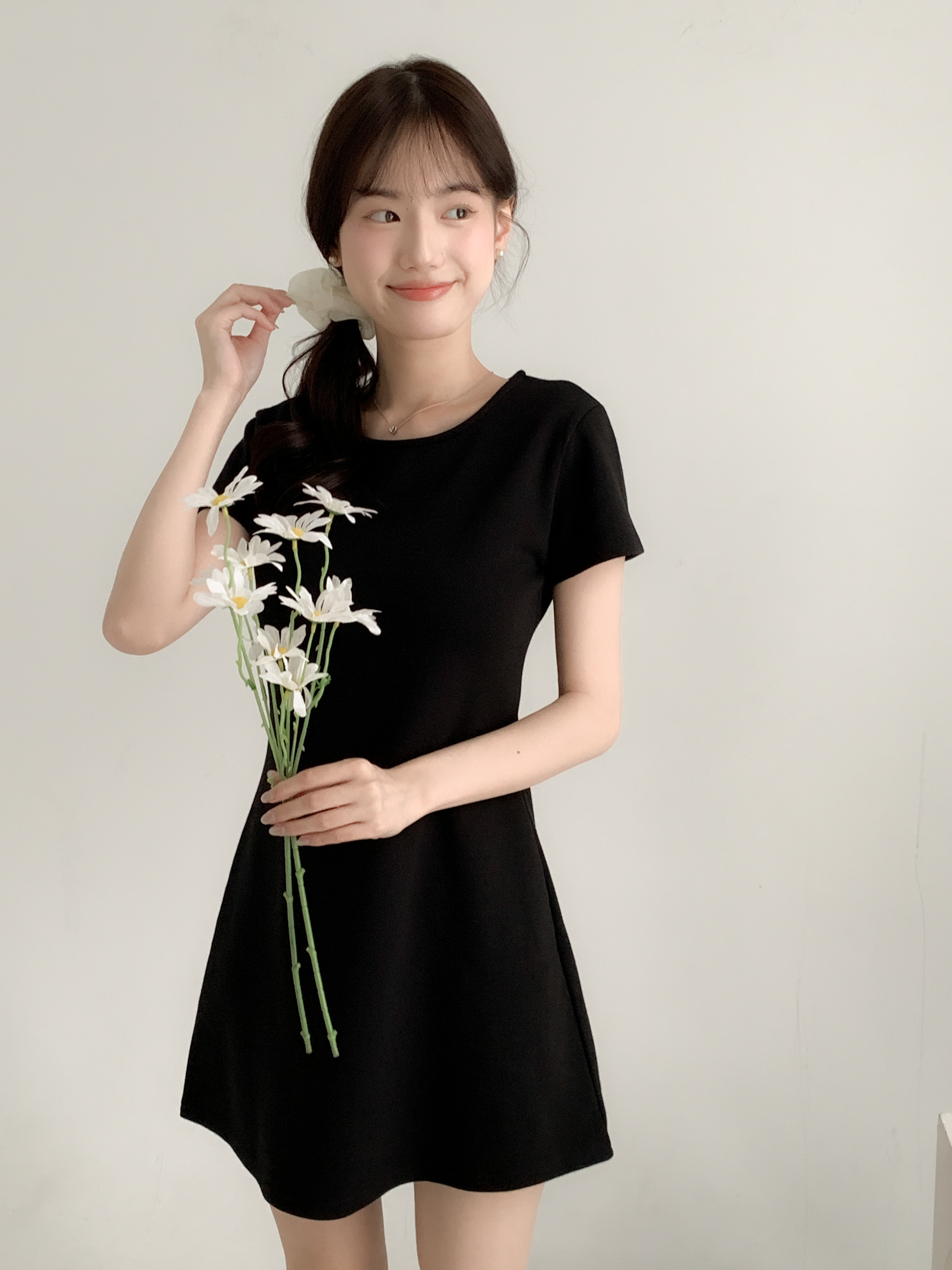 🚀當日出貨 Cotton棉質簡約連身裙 ( 2 colors )有長版.短版