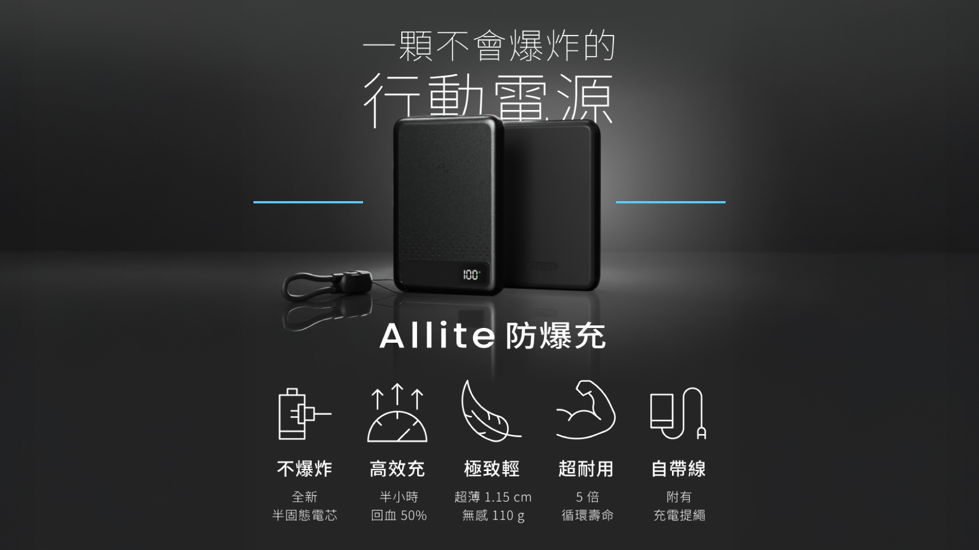 【Allite 防爆充】全台第一顆半固態行動電源!安全不爆炸