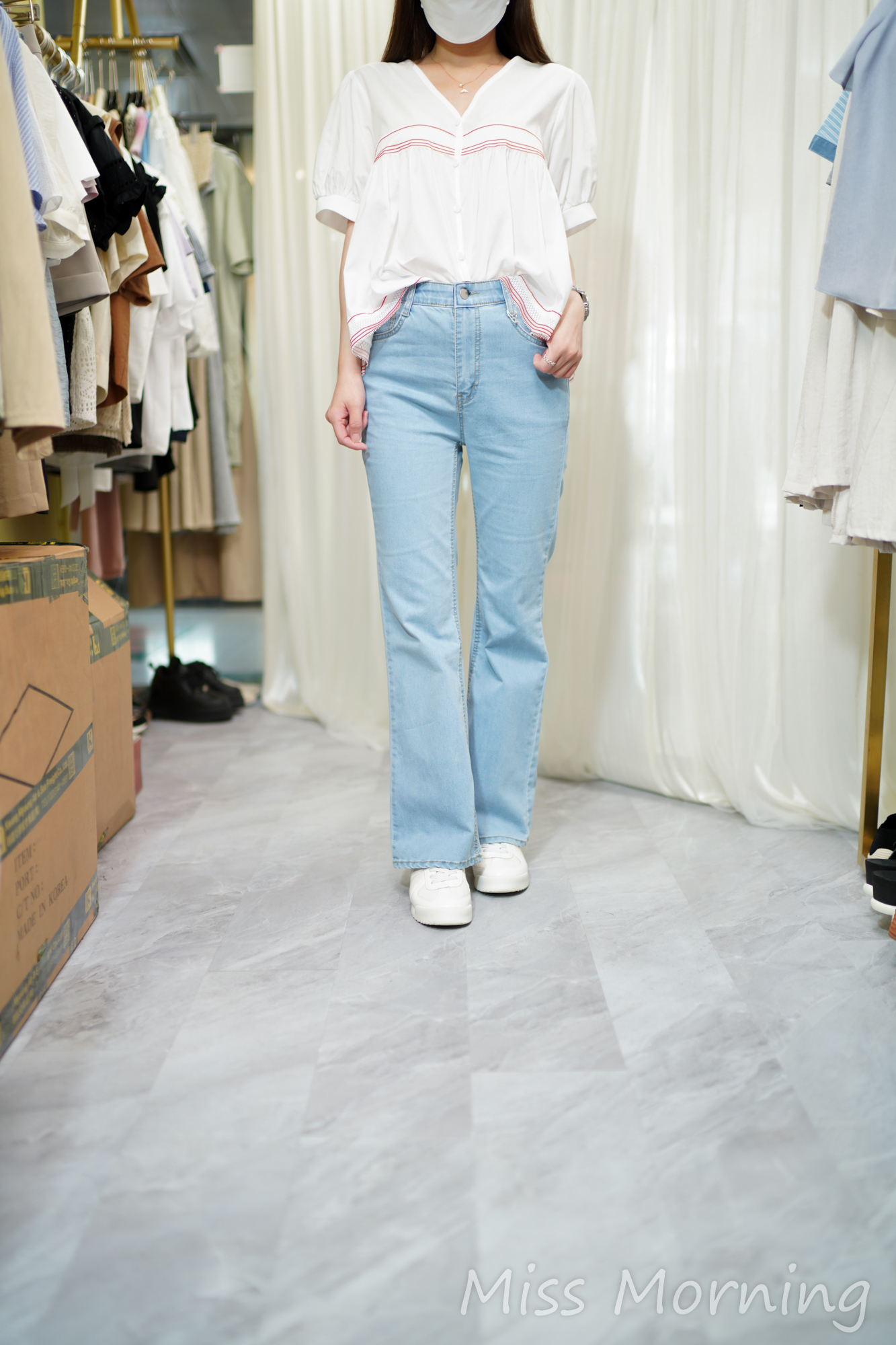 靚lace邊點綴小娃衫(14713)