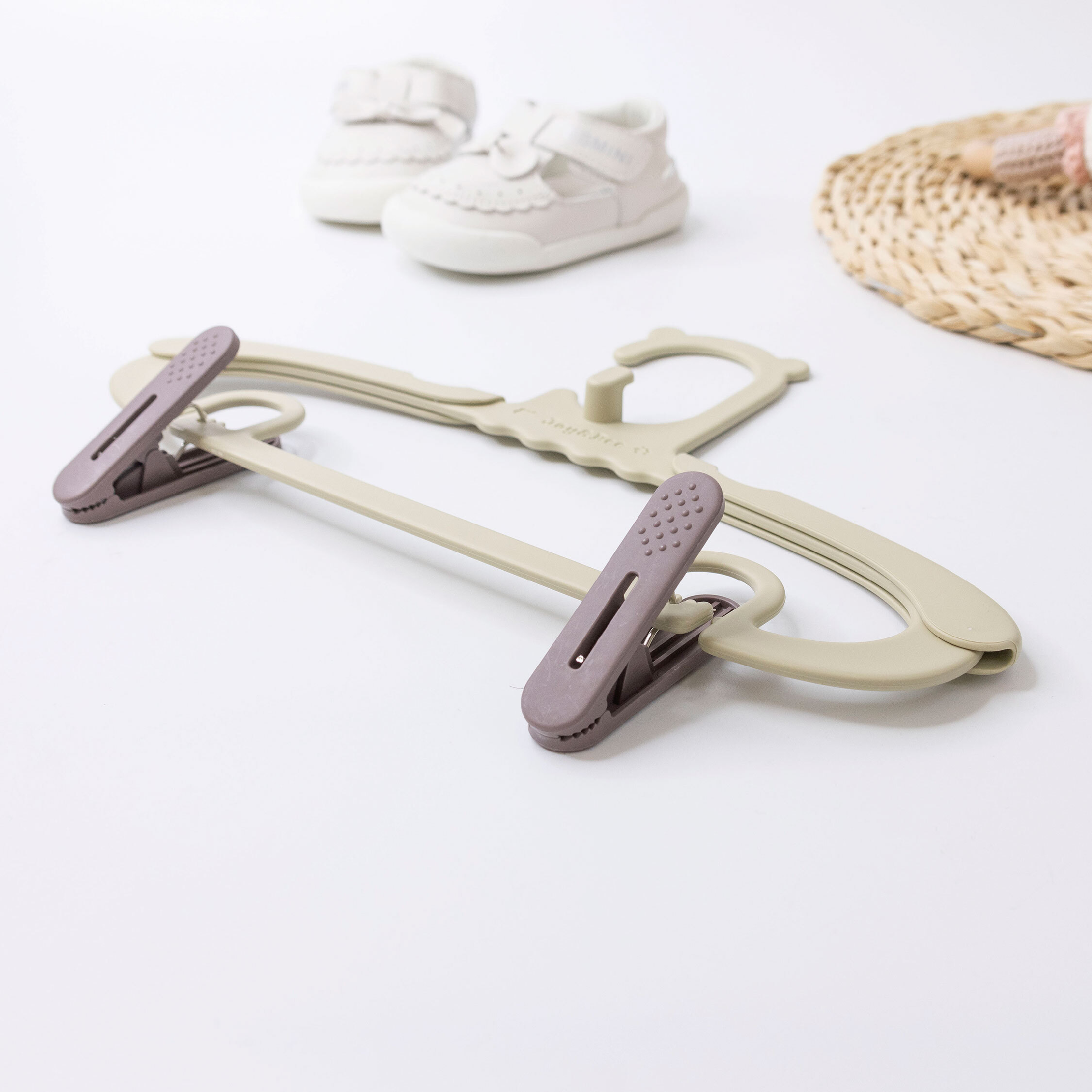 【JB9997】小熊多功能成長衣架(10入組)