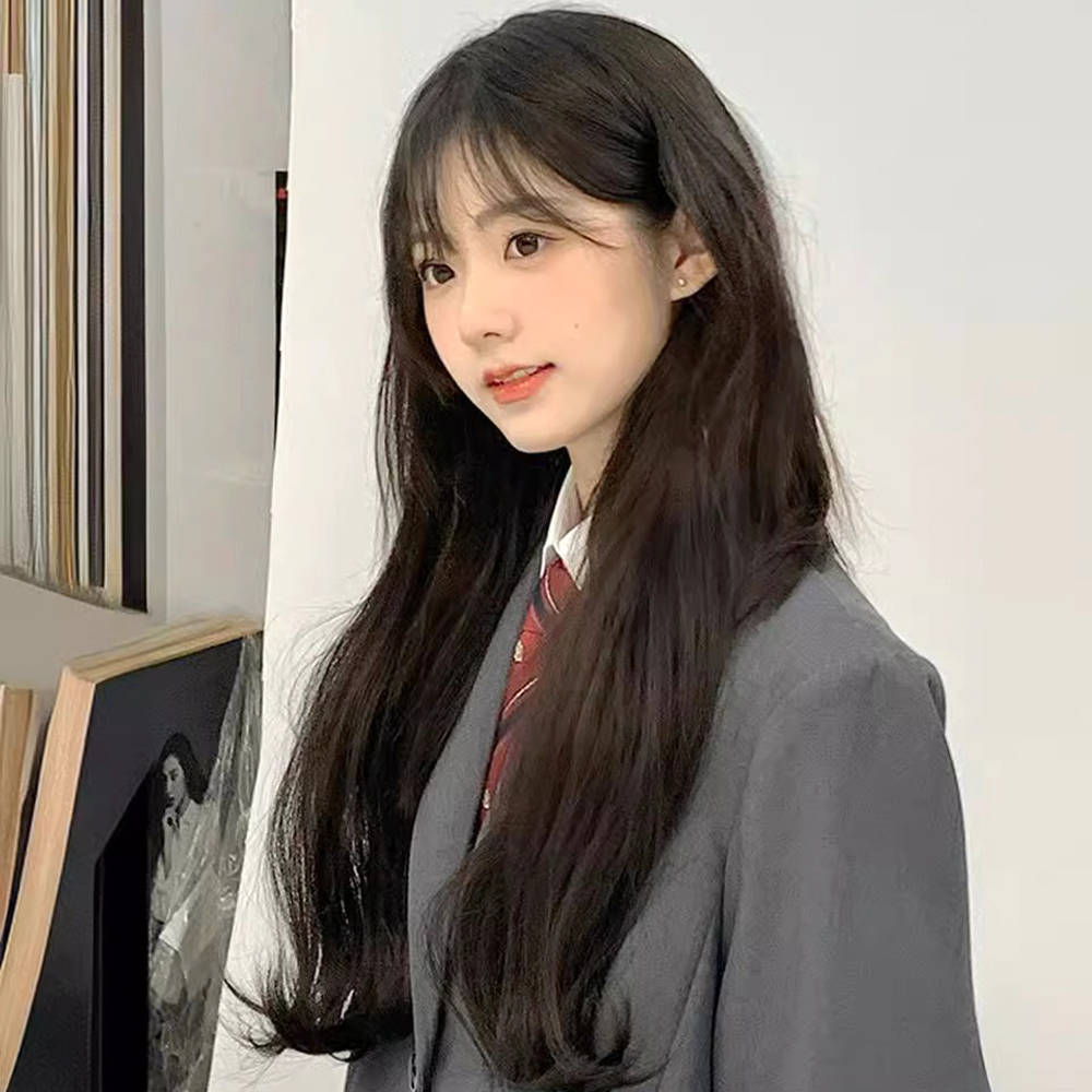 假髮 假髮女 長髮假髮 大波浪假髮 長捲髮假髮 髮片 全頭套假髮 仿真髮絲 中長髮假髮 韓系假髮 空氣瀏海 自然 154