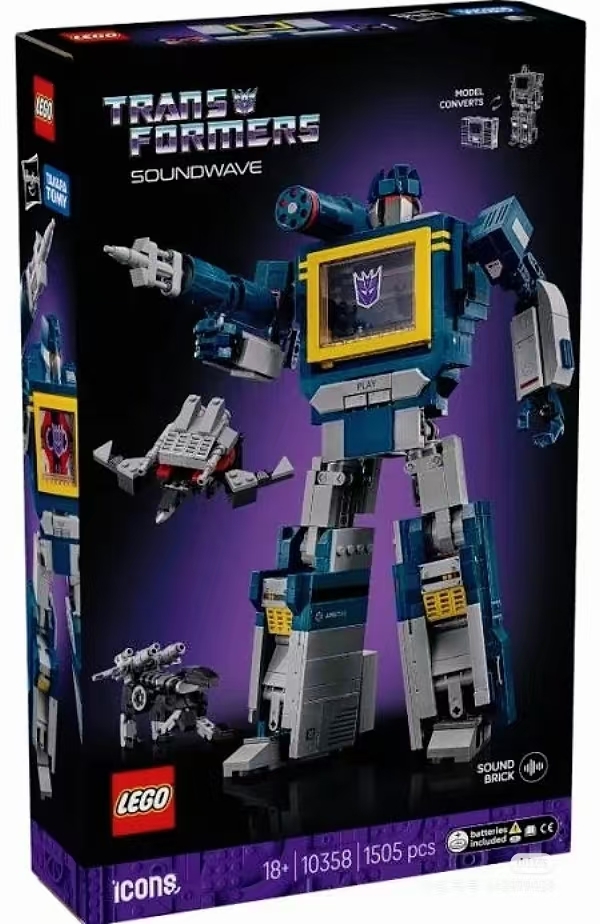 (預訂2025年8月) LEGO 10358 Transformers Soundwave (Icons, Transformers)