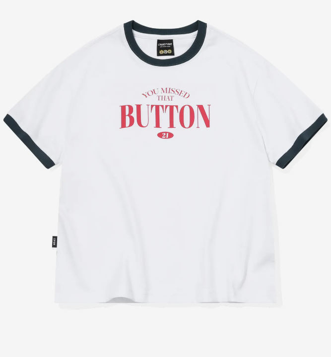 CPGN STUDIO / BUTTON CROP Ringerty T-shirt / White / JUL25