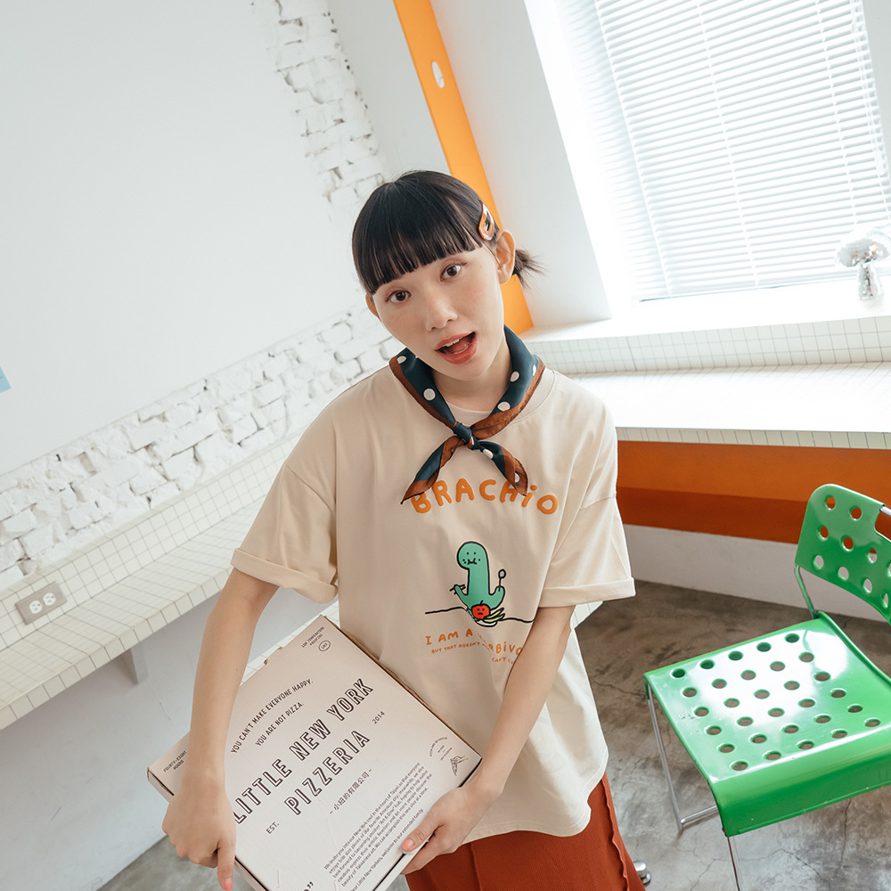 JOGUMAN Brachio breakfast TEE two colors for sale【01190304】in stock+pre-order