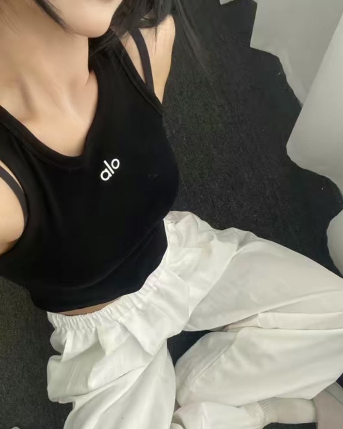 <街頭帥氣😎> alo Yoga Aspire Tank 短版 羅紋 運動 背心