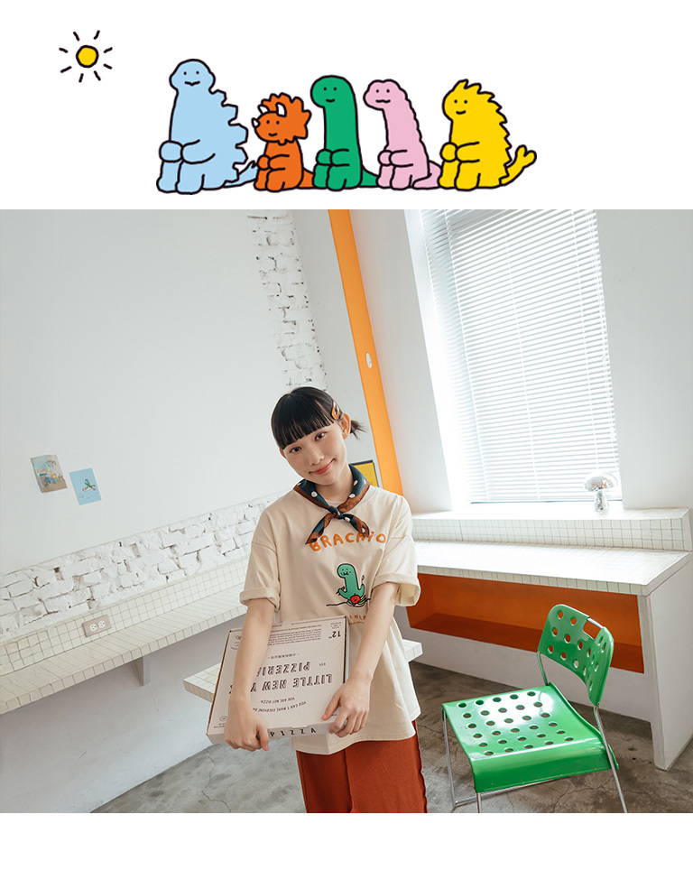 JOGUMAN Brachio breakfast TEE two colors for sale【01190304】in stock+pre-order