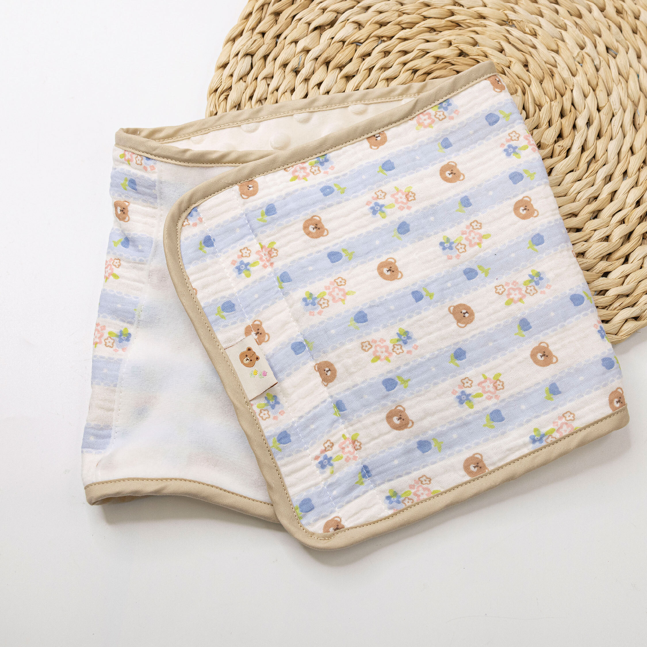 【JB0463】MIT花香熊抱純棉泡泡紗魔粒肚圍＊四款