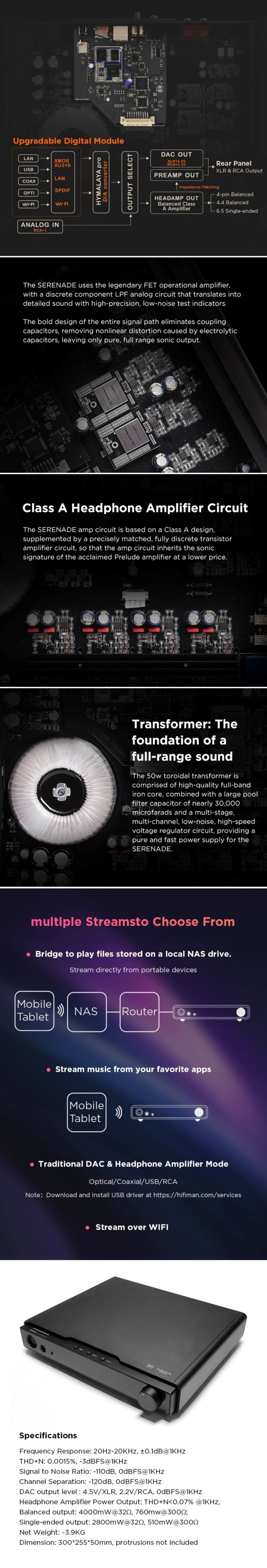 HIFIMAN GOLDENWAVE SERENADE Amplifier (Wireless Version)