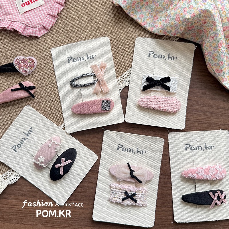 小香風粉色系髮夾