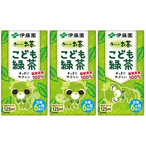 伊藤園 - 伊藤園幼兒綠茶(125mlx3包)[平行進口貨品] 6M+