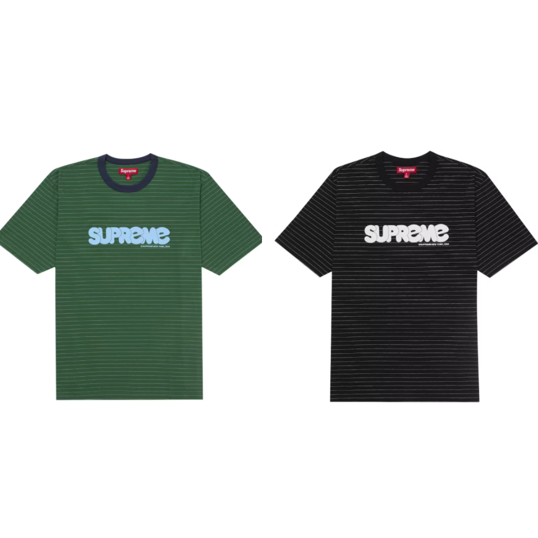 SUPREME SS25 BUBBLE S/S TEE| Black / Green