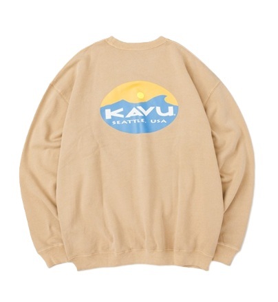 KAVU 日版 Surf Logo Sweat #19823017( 036 Mustard )