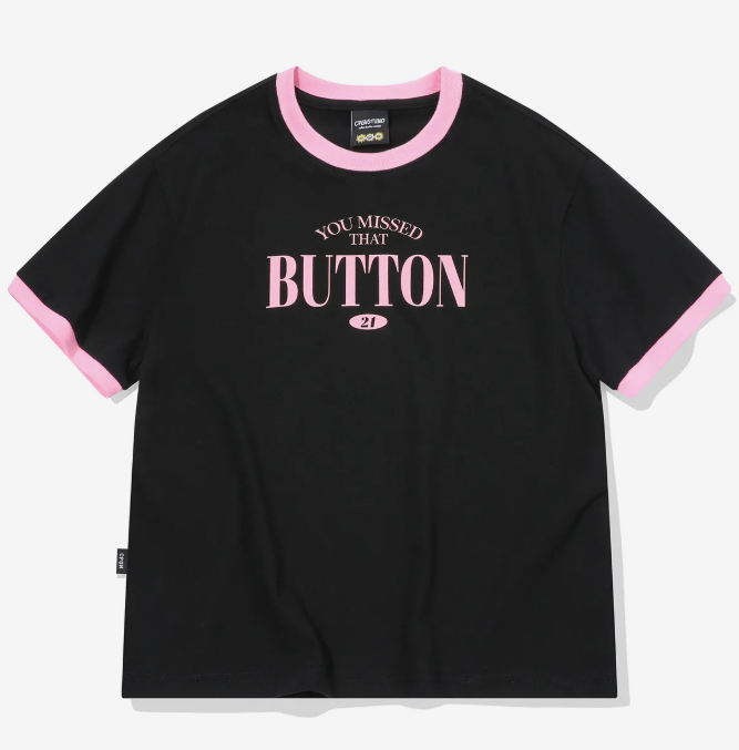 CPGN STUDIO / BUTTON CROP Ringerty 短袖T恤 /黑色 / JUL25