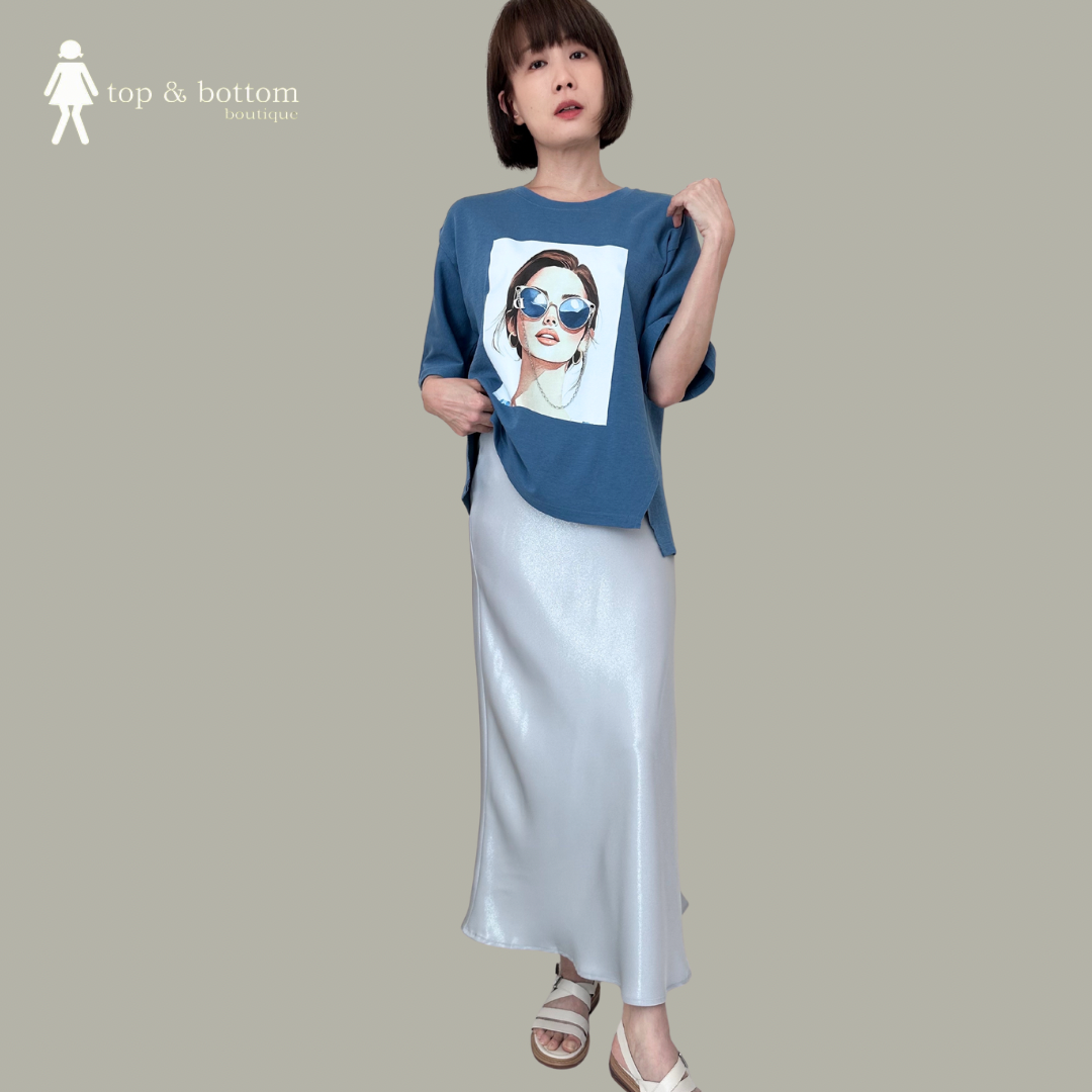 SHORT SLEEVE SUNGLASS GIRL BLOUSE