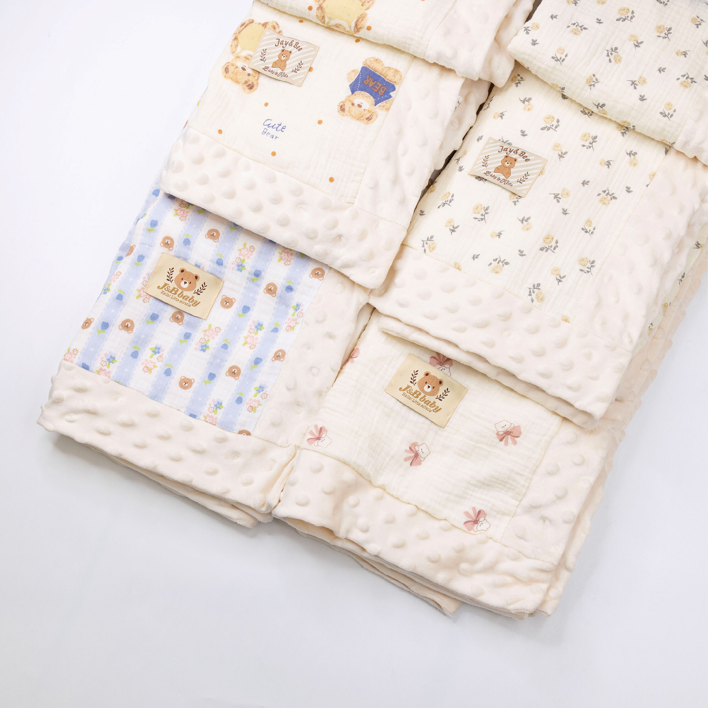 【JB0466】MIT花漾熊熊純棉魔粒舒眠毯＊四款