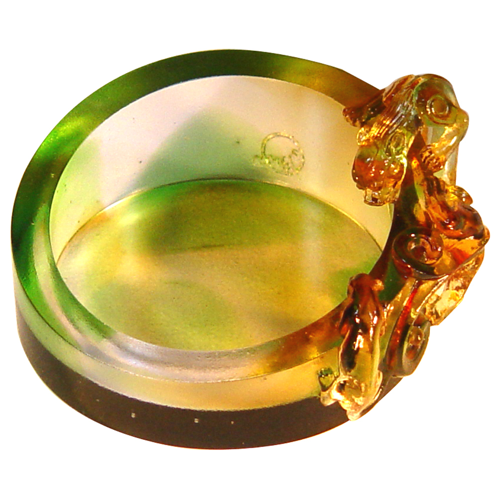 水晶琉璃擺飾｜協躍龍置物皿 龍躍吉祥象徵權勢與福運