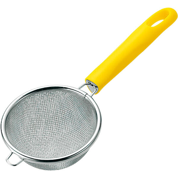 日本製 抹茶篩 茶粉篩 濾茶網 -黃柄 [新潟燕三條製 18-8不銹鋼]