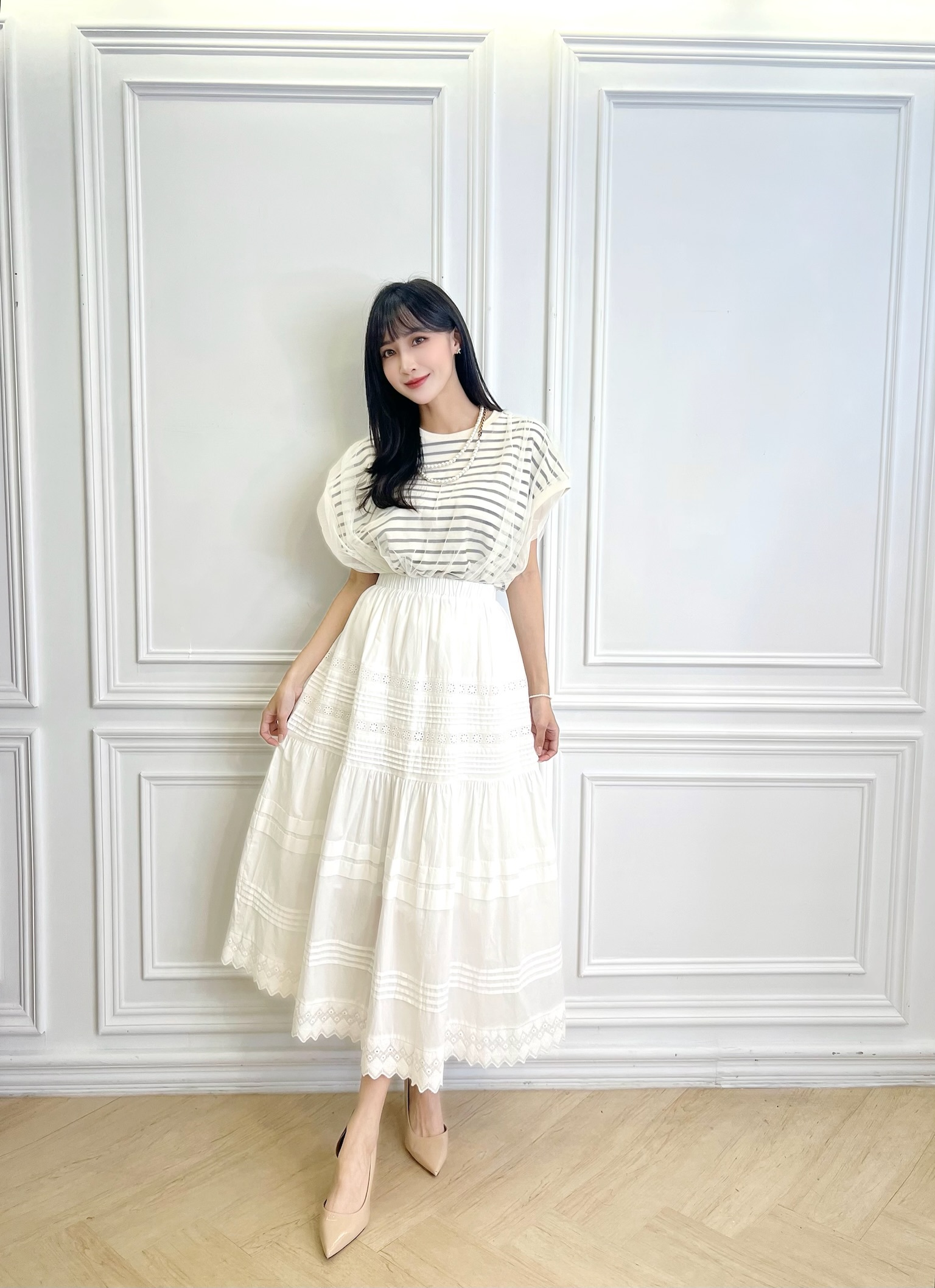 雕花蕾絲蛋糕裙