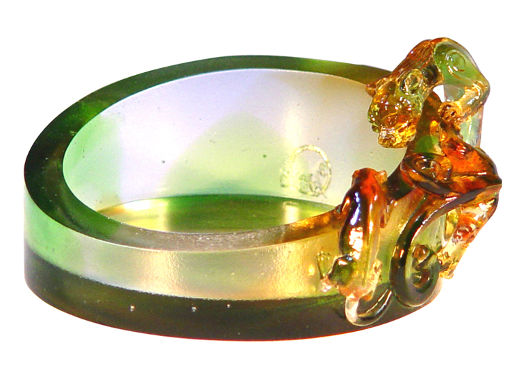 鹿港窯禮品館 水晶琉璃置物皿-協躍龍